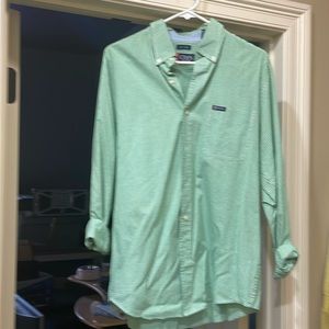 Chaps green plaid long sleeve